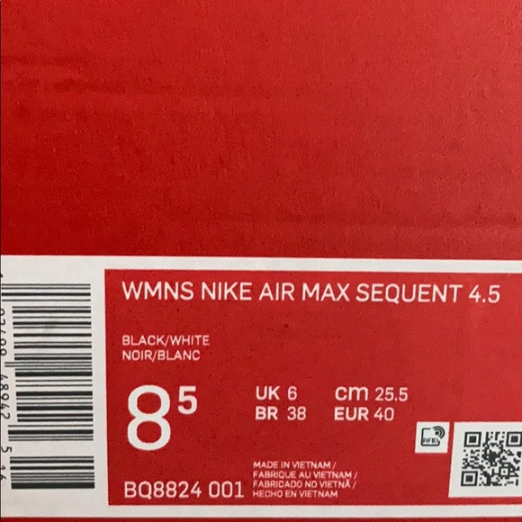 Nike Air Max Sequent 4.5 Black Women’s Sneakers - Picture 10 of 11